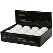 Bombki - Bombka piankowa dekorowana śnieżka biała - miniaturka - grafika 1