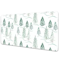 Podkładki na biurko - Mata z nadrukiem na biurko Zimowa choinka 90x45 cm - miniaturka - grafika 1