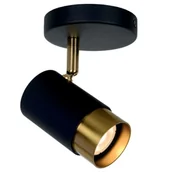 Lampy ścienne - Lucide Regulowana LAMPA ścienna FLORIS 35913/01/30 metalowa OPRAWA reflektorek kinkiet czarny złoty 35913/01/30 - miniaturka - grafika 1