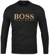 Koszulki męskie - Hugo Boss Longsleeve T-shirt Haftowane Złote Logo /xl - miniaturka - grafika 1