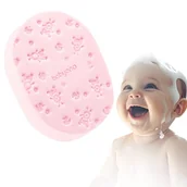 Inne akcesoria do pielęgnacji dzieci - Babyono Gąbka Kąpielowa Do Kąpieli Dla Dzieci I Niemowląt Różowa - miniaturka - grafika 1