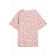 Koszulki sportowe damskie - Damska koszulka ESS NATURE 2.0 Relaxed AOP PUMA Alpine Snow White - miniaturka - grafika 1