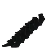 Skarpetki męskie - FALKE Mężczyźni Skarpety do trampek Happy 6-Pack M SN Bawełna krótkie jednokolorowe 6 Pak, Czarny (Black 3000), 39-42 - miniaturka - grafika 1