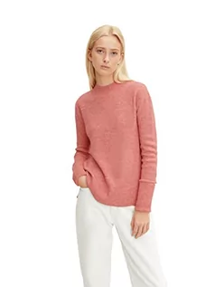 Swetry damskie - TOM TAILOR Denim Damski Sweter z dzianiny 1033553, 30562 - Peach Pink Melange, XS - grafika 1