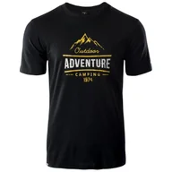 Koszulki sportowe męskie - Koszulka męska Hi-Tec Lore Rozmiar: M / Kolor: czarny - miniaturka - grafika 1