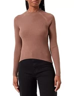 Swetry damskie - Bestseller A/S Damski sweter VMEVIE LS Highneck Boo, brązowy Lentil, XS, Brown Lentil, XS - miniaturka - grafika 1