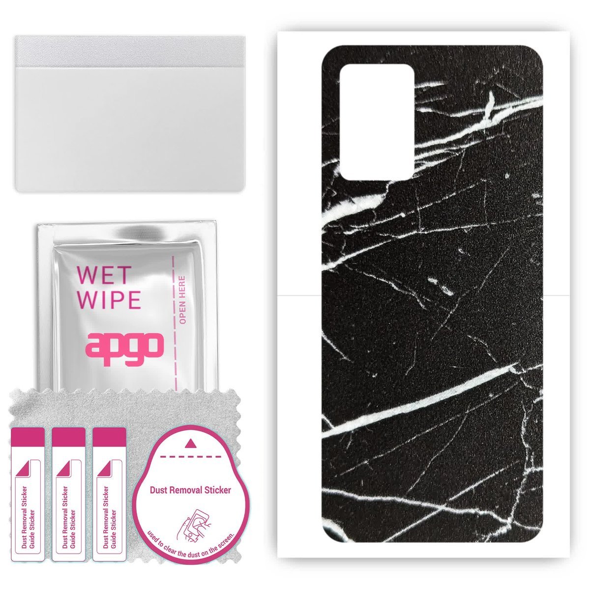 Folia naklejka skórka strukturalna na TYŁ do Realme 8s 5G - Marmur Ciemny - apgo SKINS