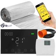 Ogrzewanie podłogowe - Mata grzewcza pod panele MISSION AIR MAL-160 W/m² 9m² (18 m x 50 cm) + regulator Gemini Czarny WiFi - miniaturka - grafika 1