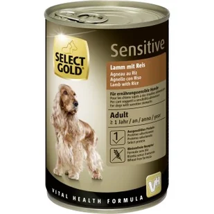 SELECT GOLD mokra karma dla psa Sensitive Adult Jagnięcina z ryżem 24x400 g - Mokra karma dla psów - miniaturka - grafika 1