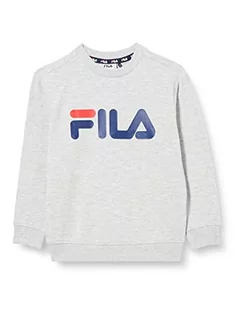 Bluzy dla dziewczynek - FILA Bluza dziecięca BABINA GREDA Classic Logo Crew Sweat, Light Grey Melange, 98/104, jasnoszary melanżowy, 98-104 - grafika 1