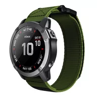Akcesoria do smartwatchy - Opaska Pasek Bransoleta Nylon Metal Garmin Fenix 3/5X/3Hr/5X Plus/6X/6X Pro/7X Green - miniaturka - grafika 1