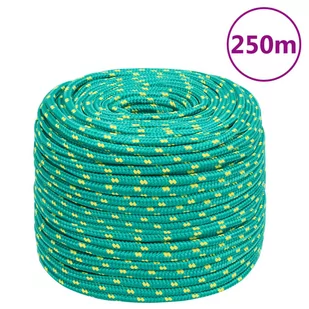 vidaXL Linka żeglarska, zielona, 10 mm, 250 m, polipropylen - Żeglarstwo - miniaturka - grafika 1