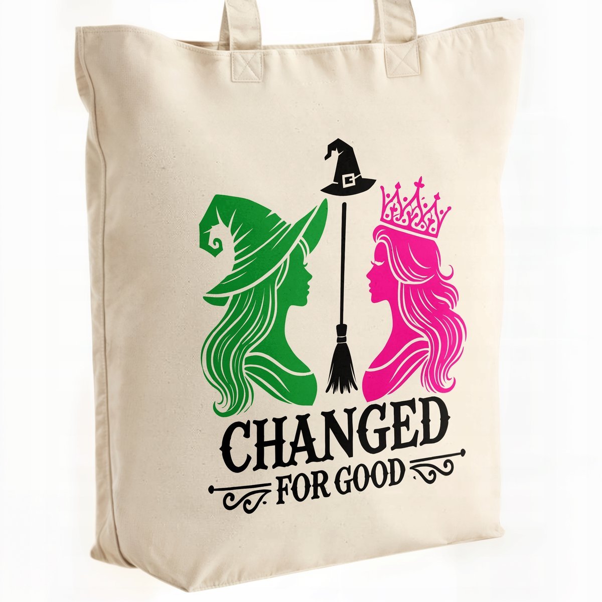 Torba bawełniana Premium Wicked For Good Oz Elphaba Glinda Dla Fanów