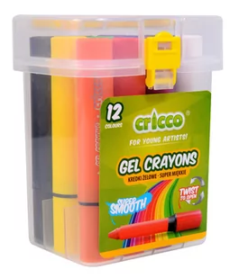Cricco Kredki żelowe Twist 12 kolorów wiaderko CRICCO - Artykuły biurowe - miniaturka - grafika 2