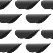 Zawiasy, okucia i inne akcesoria - Uchwyty do szafek samoprzylepne, uchwyty do szuflad samoprzylepne, gałki w kształcie muszli, opakowanie 10 szt. (czarne) - miniaturka - grafika 1