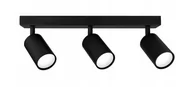 Lampy sufitowe - Superled Spoti lampa sufitowa (spot) 3-punktowa czarna - miniaturka - grafika 1