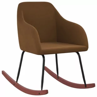 vidaXL Fotel bujany brązowy tapicerowany aksamitem 330731 - Fotele - miniaturka - grafika 1