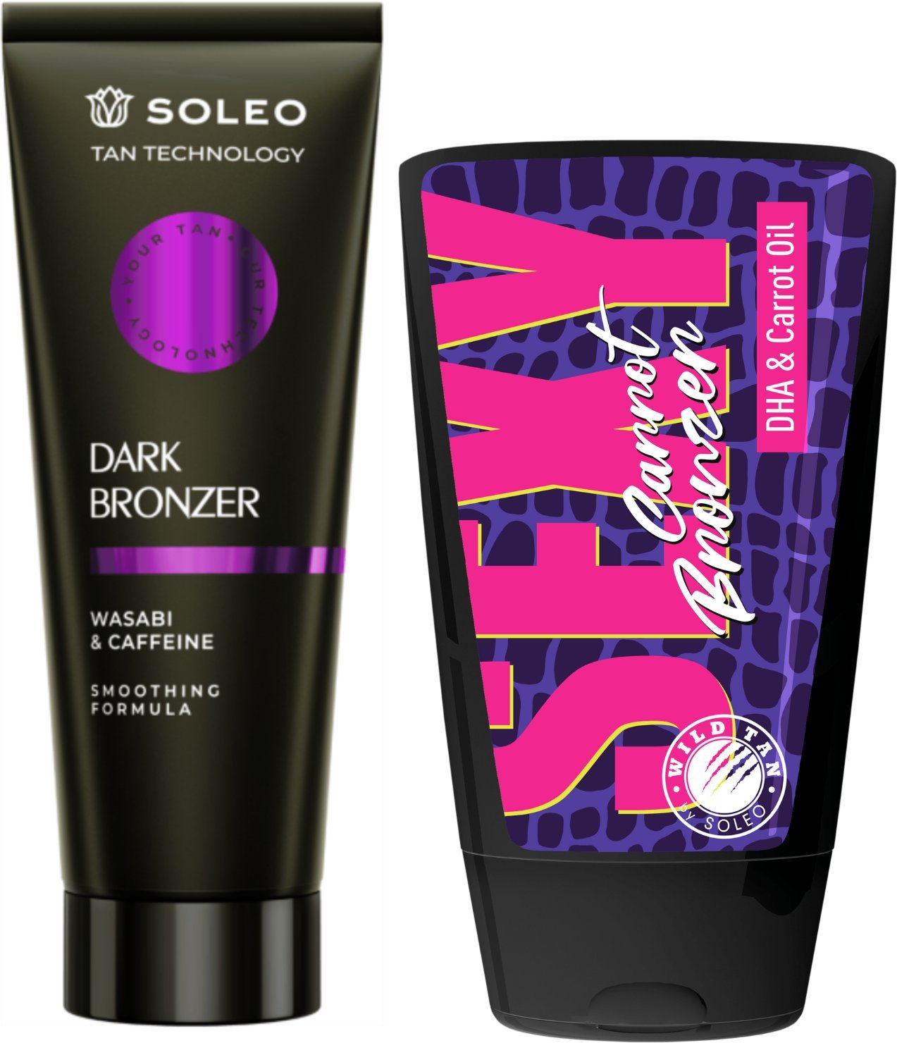 Soleo Tan Technology Dark Bronzer + Wild Tan Sexy Carrot Gratis