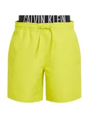 Spodenki damskie - Calvin Klein Swimwear Szorty kąpielowe KV0KV00054 Żółty Regular Fit - miniaturka - grafika 1