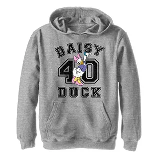 Bluzy dla chłopców - Disney Chłopięca bluza z kapturem Daisy Duck Collegiate, Sportowy wrzos, M - grafika 1
