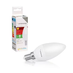 Whitenergy Żarówka LED 6 x SMD 2835 C37 E14 3W ciepła biała mleczna 10392 - Żarówki LED - miniaturka - grafika 1