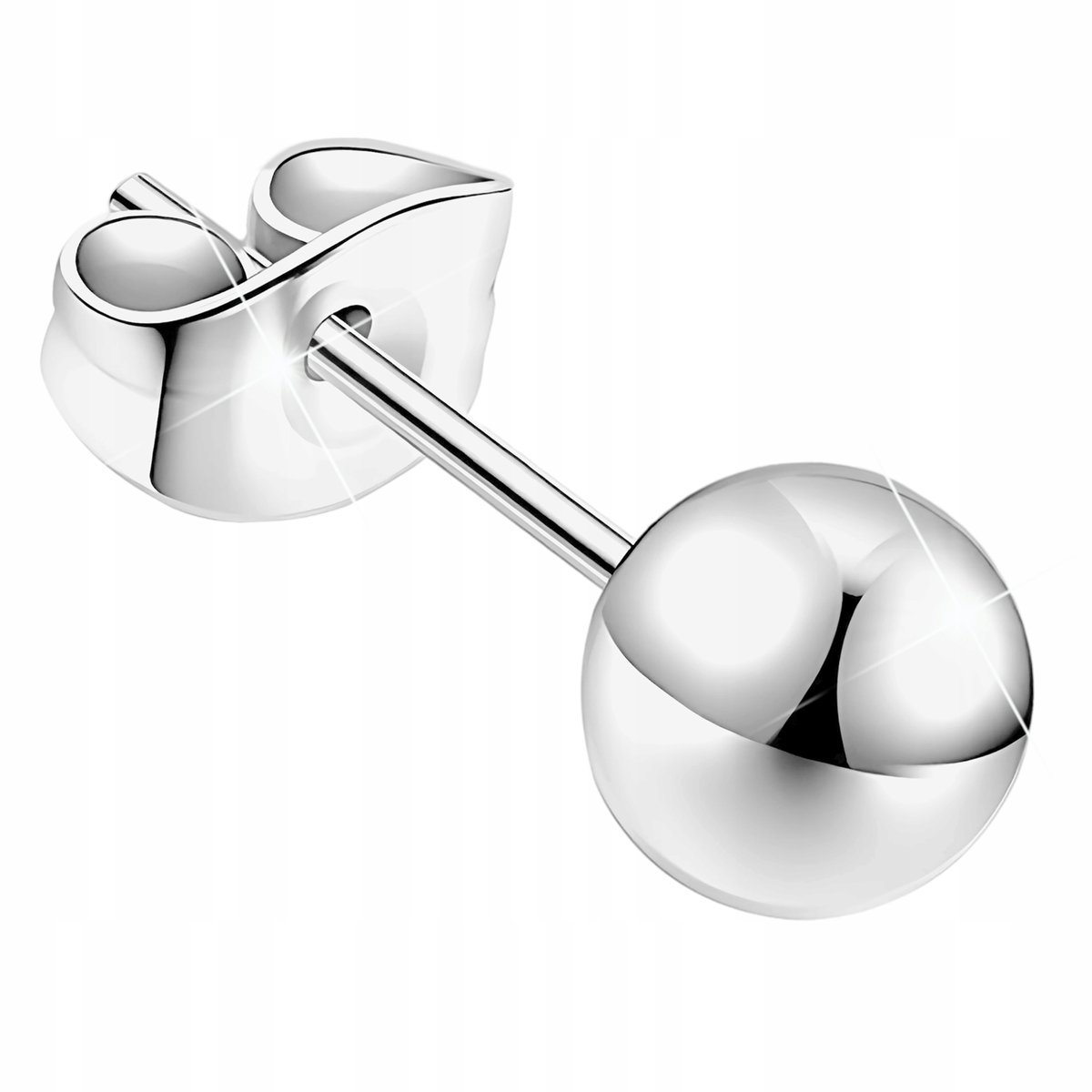 Kolczyk Srebrny Kula Kulka Wkrętka Klasyczny Sztyft 3mm 4mm 5mm SREBRO 925