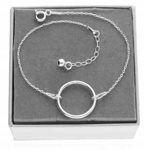 Bransoletka srebrna na nogę kostkę z OBRĘCZĄ KÓŁKIEM celebrytka srebro 925 - Bransoletki - miniaturka - grafika 1