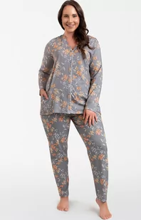Bawełniana piżama damska rozpinana Nidri, Kolor szary-wzór, Rozmiar S, Italian Fashion - Primodo.com - Piżamy damskie - miniaturka - grafika 1