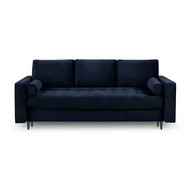 Sofy i kanapy - Niebieska aksamitna rozkładana sofa Milo Casa Santo - miniaturka - grafika 1