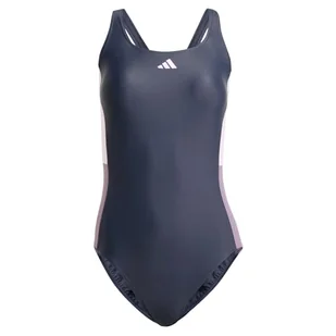 adidas Damski strój kąpielowy w kolorowe bloki, 81 cm, czarny, Czarny, 128 - Stroje kąpielowe - miniaturka - grafika 1
