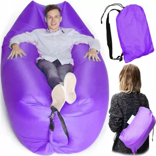 Nadmuchiwana Rozkładana Sofa Lazy Bag Fotel Fiolet - Hamaki - miniaturka - grafika 1