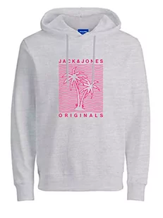 JACK & JONES Męska bluza z kapturem Jorchance Sweat Hood FST, Navy Blazer, S, granatowy blezer - Bluzy męskie - miniaturka - grafika 1