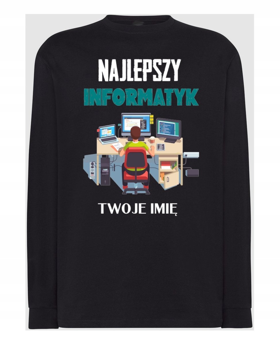 Longsleeve Najlepszy Informatyk Imię S