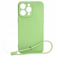 Etui i futerały do telefonów - Etui Bizon Case Silicone do iPhone 15 Pro Max, jasnozielone - miniaturka - grafika 1