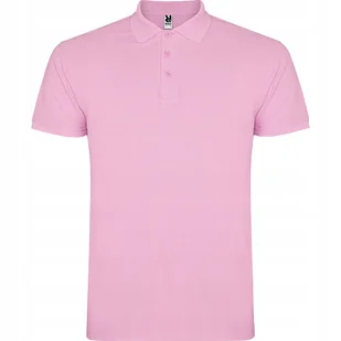 Koszulka POLO Męska Bawełna PIQUE Roly STAR 6638 JASNY RÓŻ 2XL - Koszulki męskie - miniaturka - grafika 1