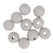 Dekoratorstwo - Koraliki Drewniane, Kulki, 2,5 Cm, Popielate, 10 Szt. Dpcraft - miniaturka - grafika 1