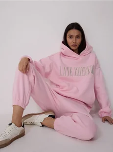 Reserved - Bluza z haftem - pastelowy róż - Bluzy damskie - miniaturka - grafika 1