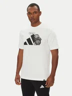Koszulki męskie - adidas T-Shirt Yay Sports Graphic JL9256 Biały Regular Fit - miniaturka - grafika 1