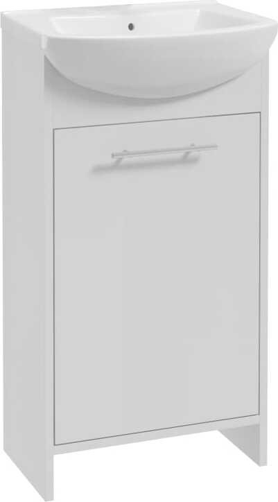 Szafka łazienkowa z umywalką biała 84x45 cm stojąca Frigo
