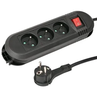 Listwa zasilająca HAMA Comfort 3gn, 3m Czarny P2223754 - Listwy zasilające - miniaturka - grafika 1