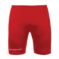 Spodnie sportowe męskie - Spodenki piłkarskie termoaktywne dla dorosłych Givova Bermuda Skin czerwone - miniaturka - grafika 1