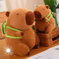 Maskotki i pluszaki - Kapibara Pluszowa Maskotka 50cm Zabawka Z Plecakiem Żółwik Miękka Pluszak - miniaturka - grafika 1