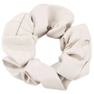 Ozdoby do włosów - Gumka do Włosów Biała Gruba Skórzana Frotka z Ekoskóry Bezpieczna i Wygodna - miniaturka - grafika 1