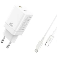 Ładowarki do telefonów - Ładowarka sieciowa XO CE10 65W Biały - miniaturka - grafika 1