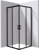 Kabiny prysznicowe - Kabina Onnline New kwadratowa, profil nero, szkło transparentne 80x195cm - miniaturka - grafika 1