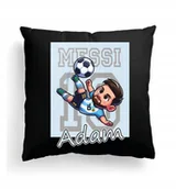 Poduszki dekoracyjne - CZARNA Poduszka Z IMIENIEM Na Wielkanoc Lionel Leo Messi Piłkarz Argentyna - miniaturka - grafika 1