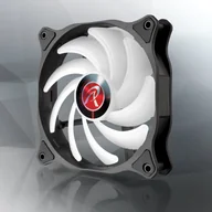 Wentylatory komputerowe - RAIJINTEK 0R40B00191 system chłodzenia komputerów Płyta główna, Procesor Wentylator 12 cm Czarny, Biały 1 szt. 0R40B00191 - miniaturka - grafika 1