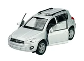 Samochody i pojazdy dla dzieci - Welly Toyota Rav 4 Srebrna 1:34 Samochód Nowy Metalowy Model - miniaturka - grafika 1