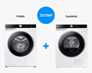 Samsung Zestaw Pralka AI 9kg WW90DG6U85LKU4 + Suszarka AI 9kg DV90DG6845LKU4 - Zestawy AGD - miniaturka - grafika 1