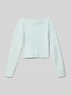 Swetry dla dziewczynek - Sweter z dzianiny o kroju regular fit z mieszanki wiskozy - miniaturka - grafika 1